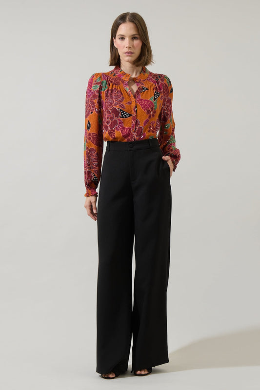 Marven Floral Merlie Button Down Top