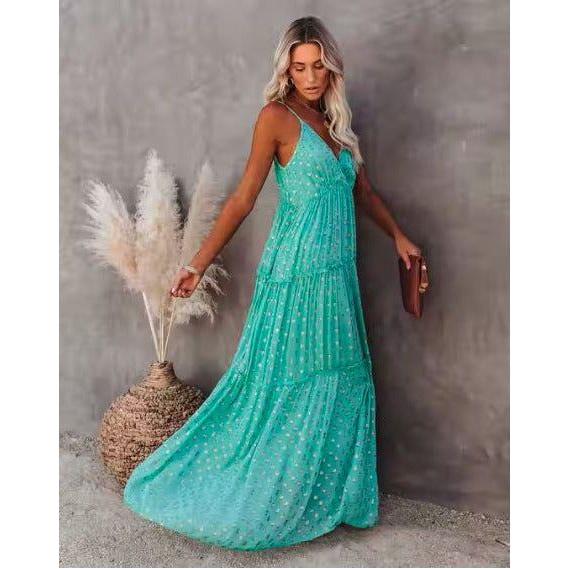 Fathom Metallic Maxi Dress