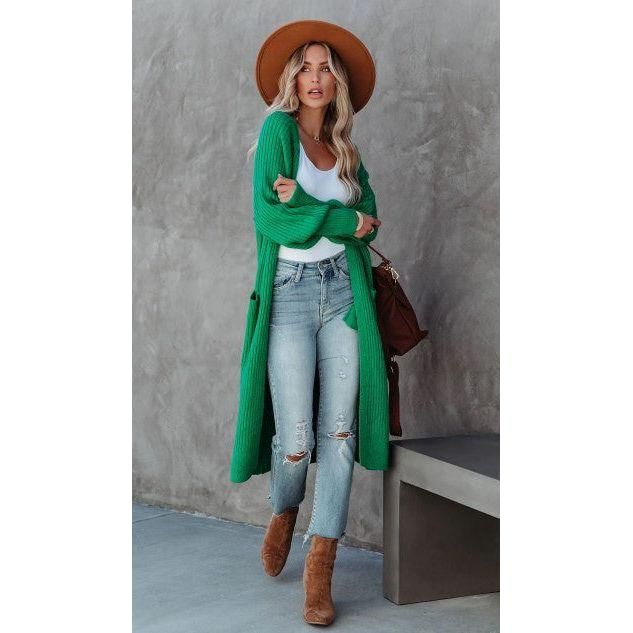 Amyah Pocketed Knit Duster Cardigan