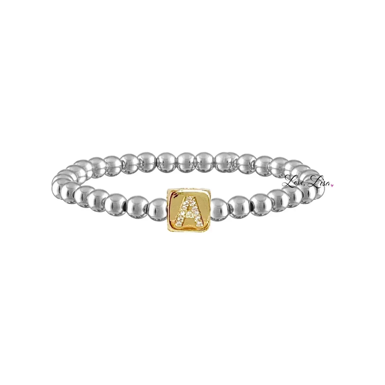 Love Lisa, Amy Initial Star Bracelet Stack Collection