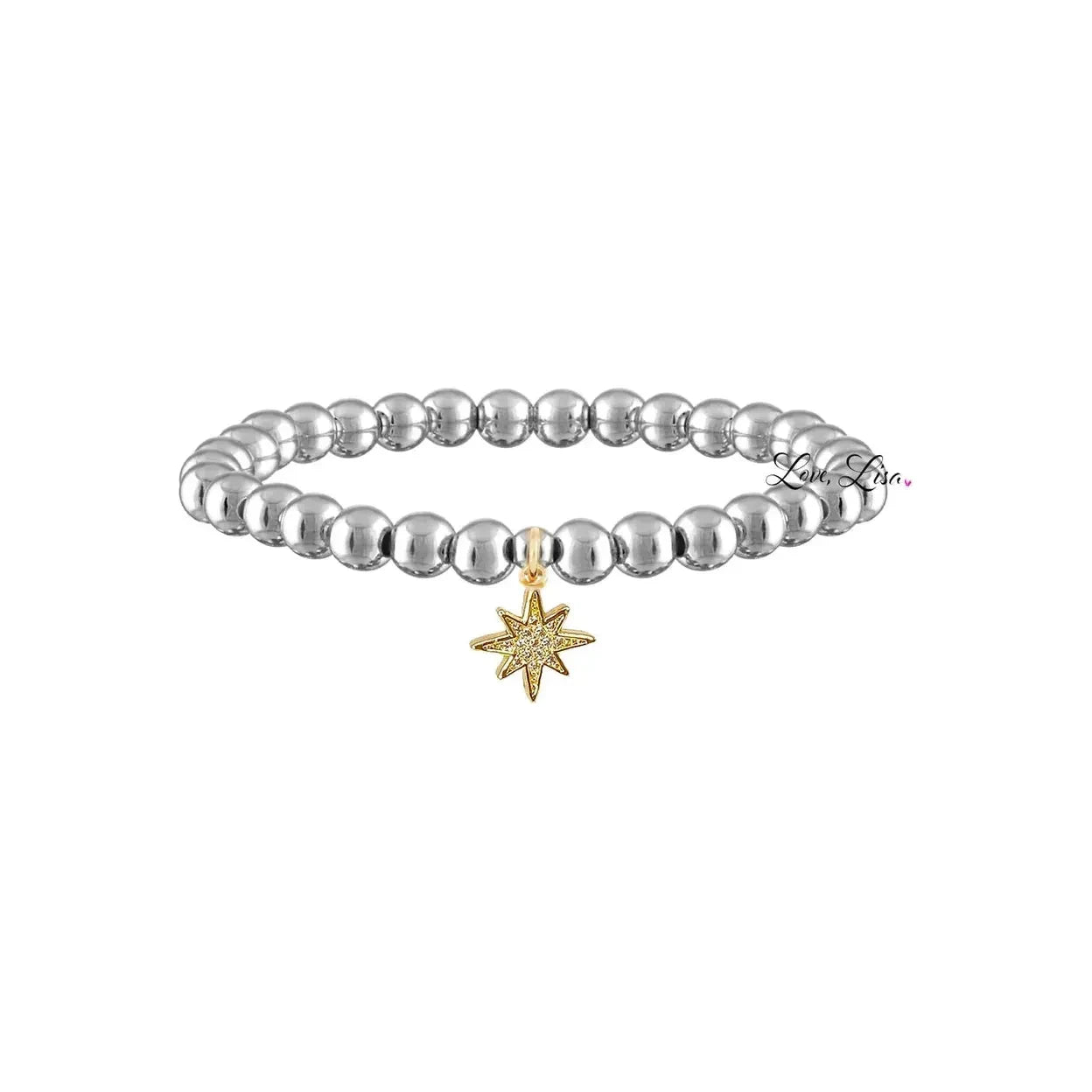 Love Lisa, Amy Initial Star Bracelet Stack Collection