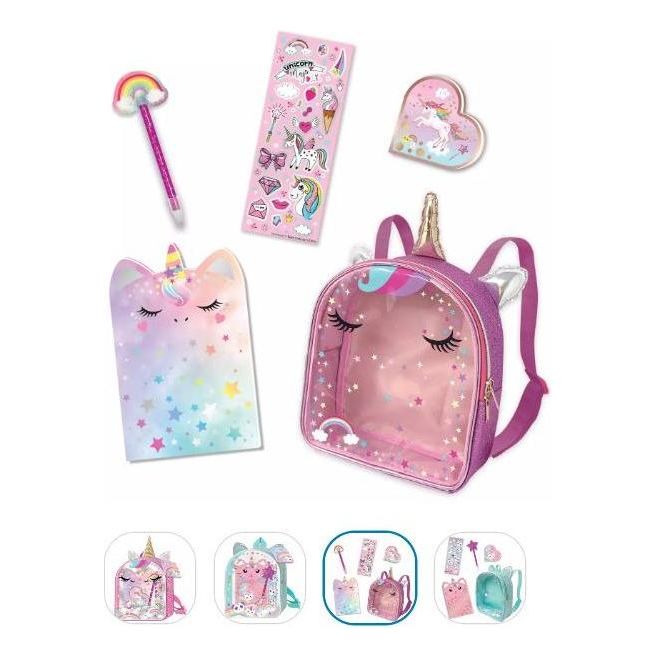 Carry All Writing Stash Unicorn Backpack Set