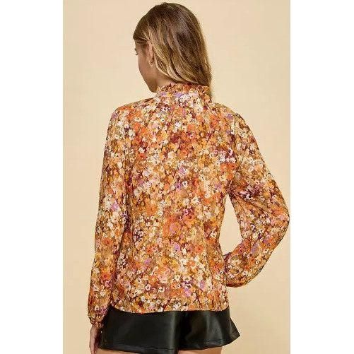 Fall Festival Floral Blouse