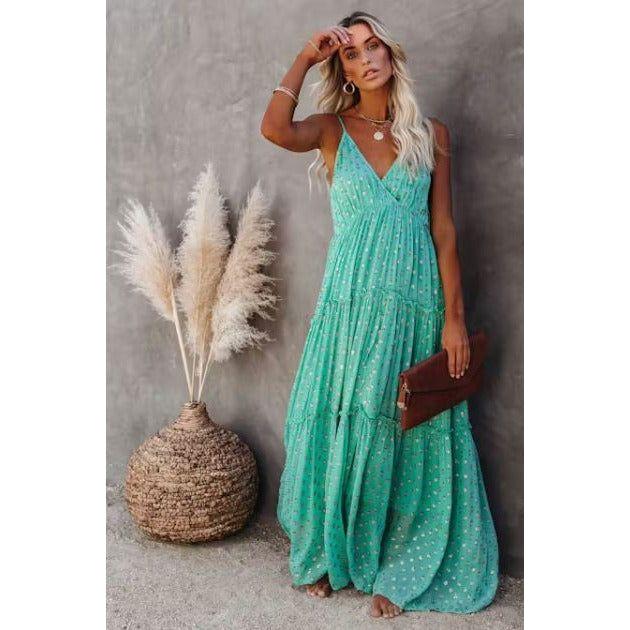Fathom Metallic Maxi Dress