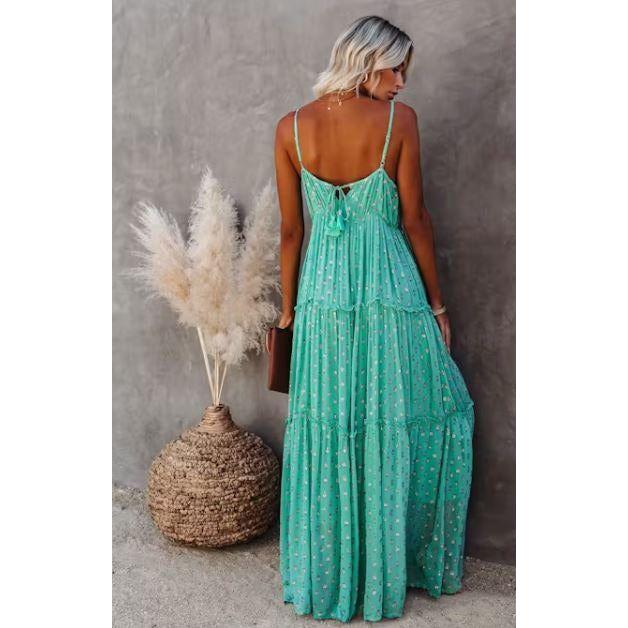 Fathom Metallic Maxi Dress