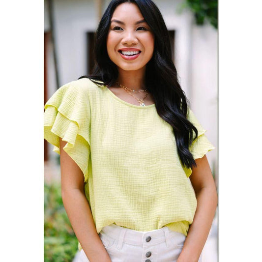It's All True Ruffled Gauze Top