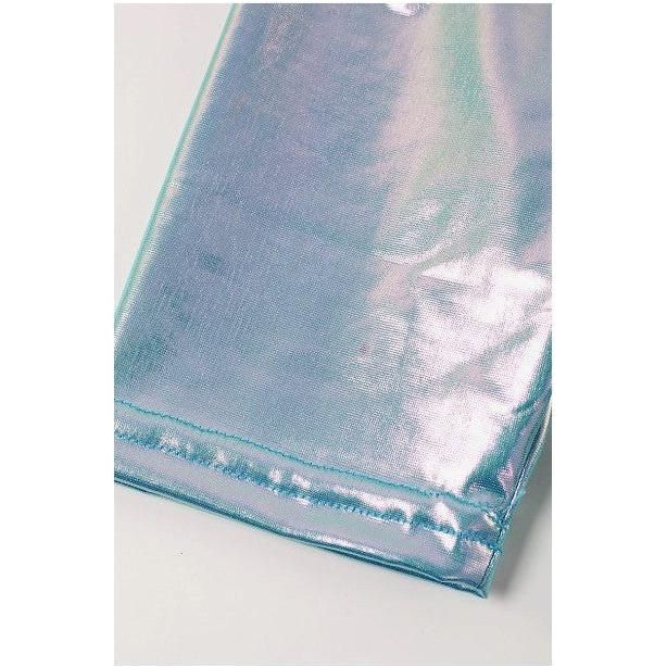 Metallic Iridescent Blue Girls Bike Shorts