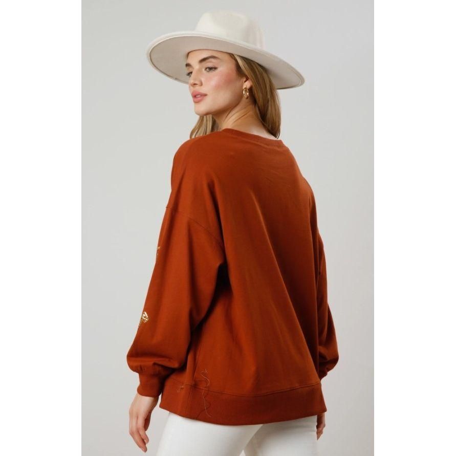 Roaming The Field Oversized Top
