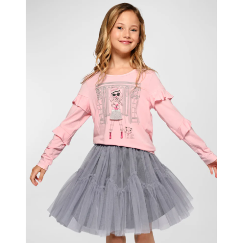 Hannah Banana Girl's Tiered Ruffle Tulle Skirt