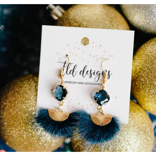 Navy Glam Earrings