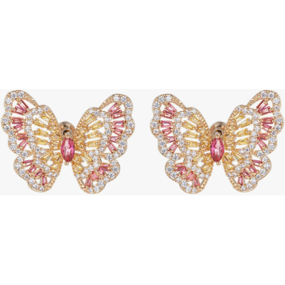 Luxe Butterfly Away Crystal Dangle Earrings