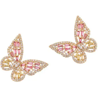 Luxe Butterfly Away Crystal Dangle Earrings