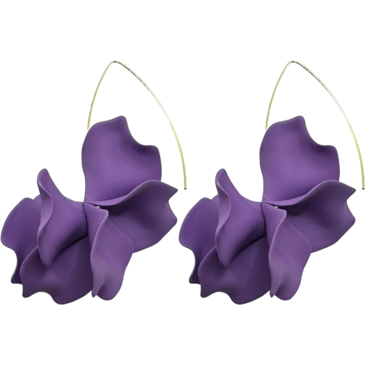 Matte Satin Air Bloom Drops- Purple