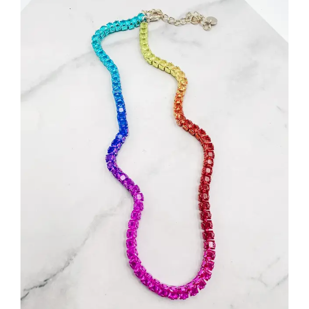 Tie Dye Crystal Necklace