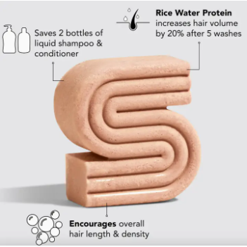 KITSCH Rice Water Protein Shampoo Bar For Hair Growth
