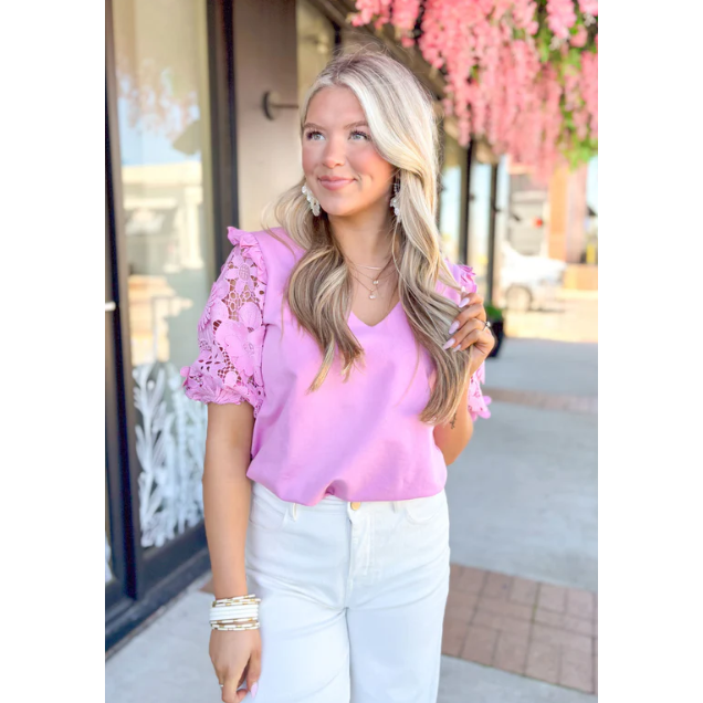 Pink Mauve Valerie Linen Boxy Top