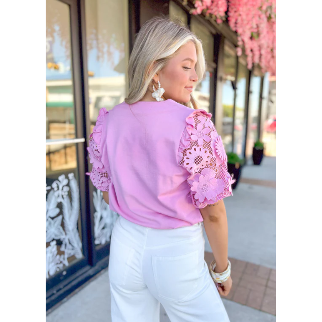 Pink Mauve Valerie Linen Boxy Top
