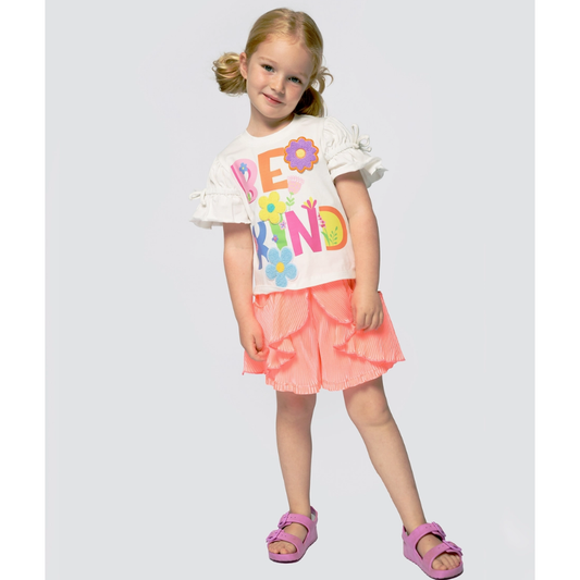 Hannah Banana Pleated Tulip Ruffle Shorts