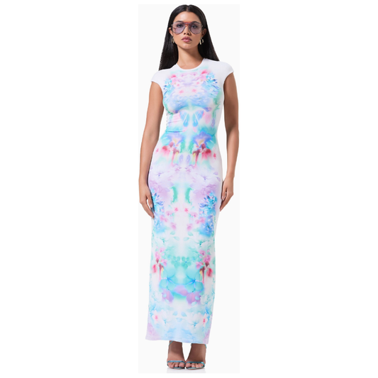 AFRM Cody Maxi Dress - Blur Blossom