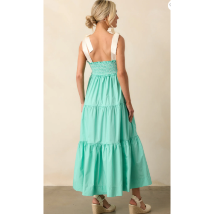 The Felicity Mint Cotton Midi Dress
