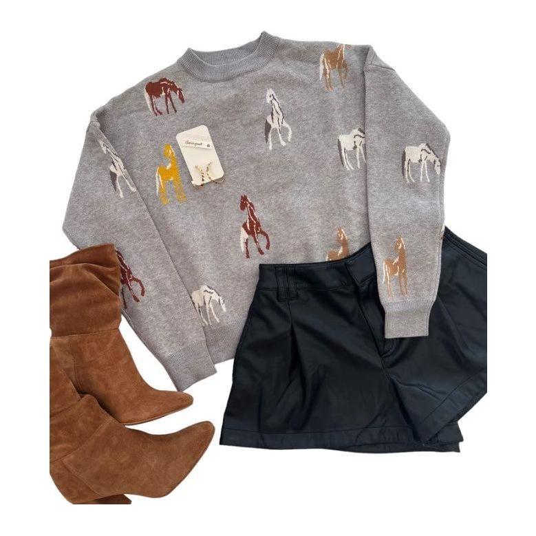 THML Equestrian Horse Sweater