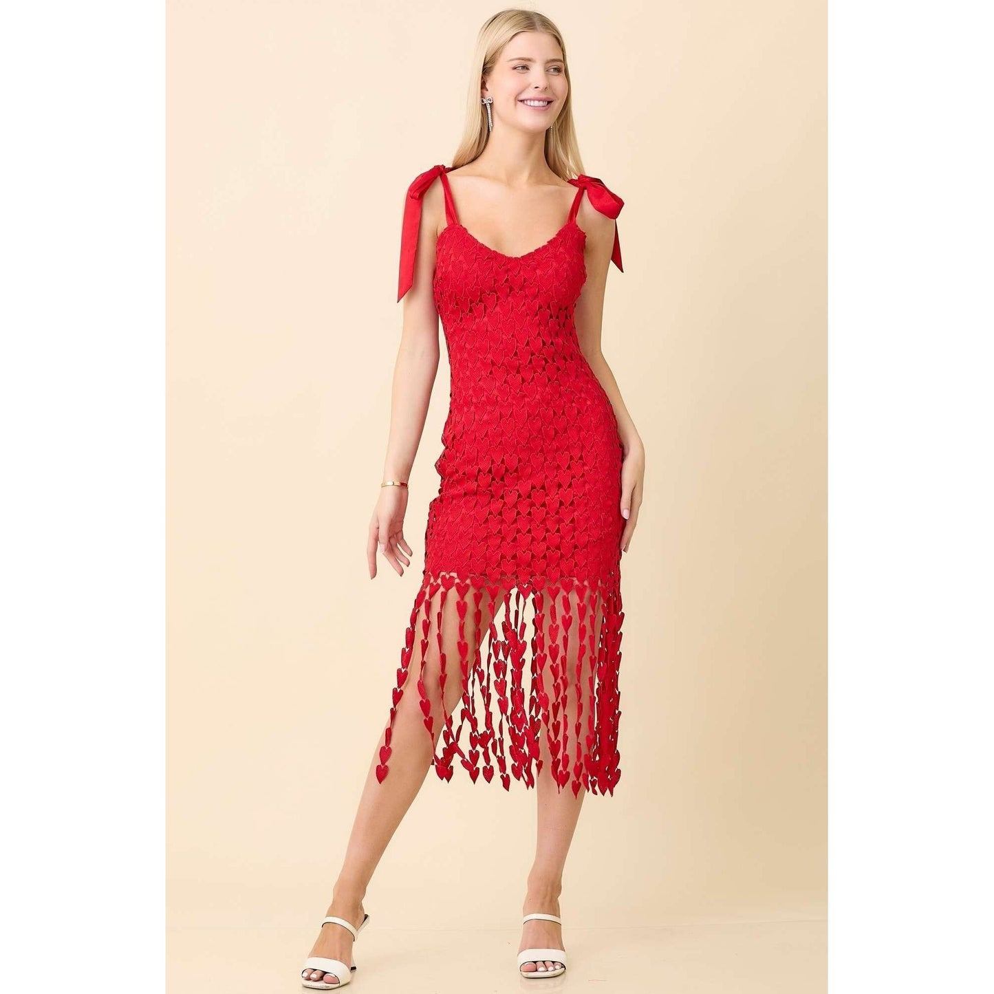 Whitney Midi Fringe Midi Dress