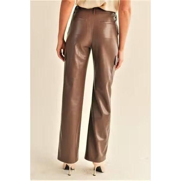 Reset By Jane Carrie Chocolate Leather Pants