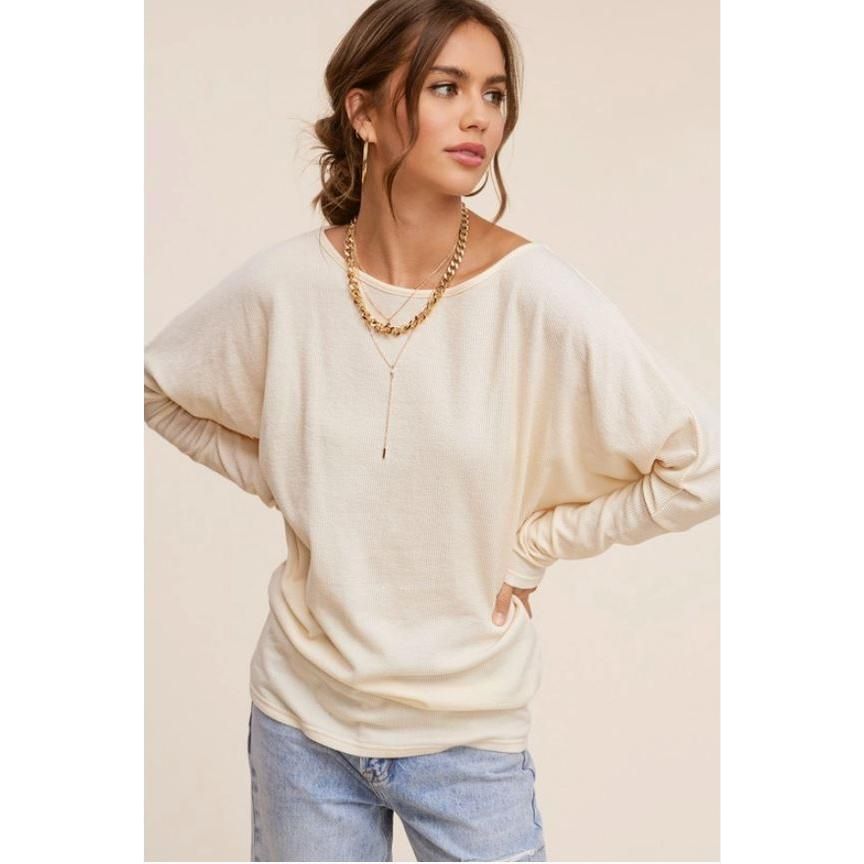 Kari Cream Dolman Sleeve Top