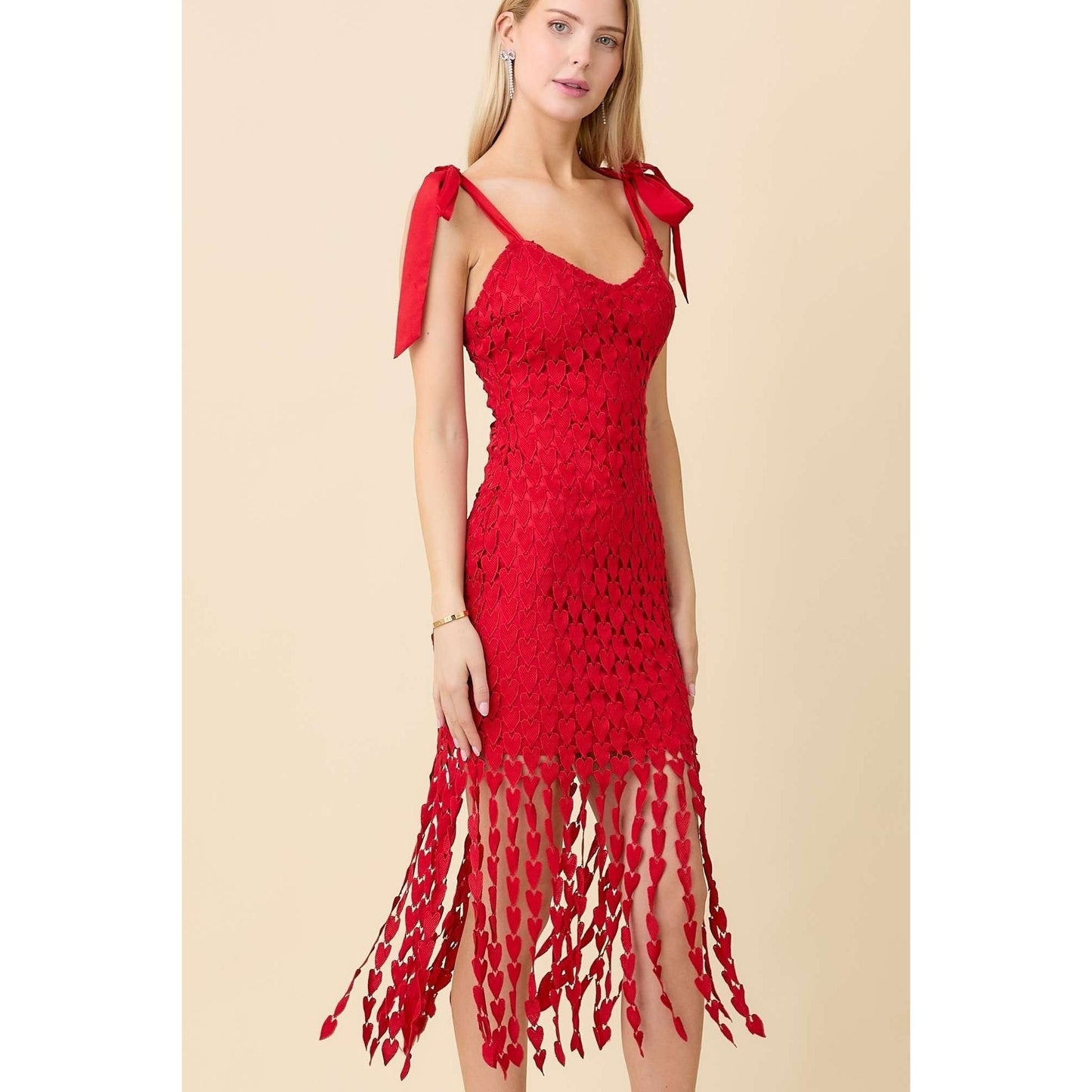 Whitney Midi Fringe Midi Dress