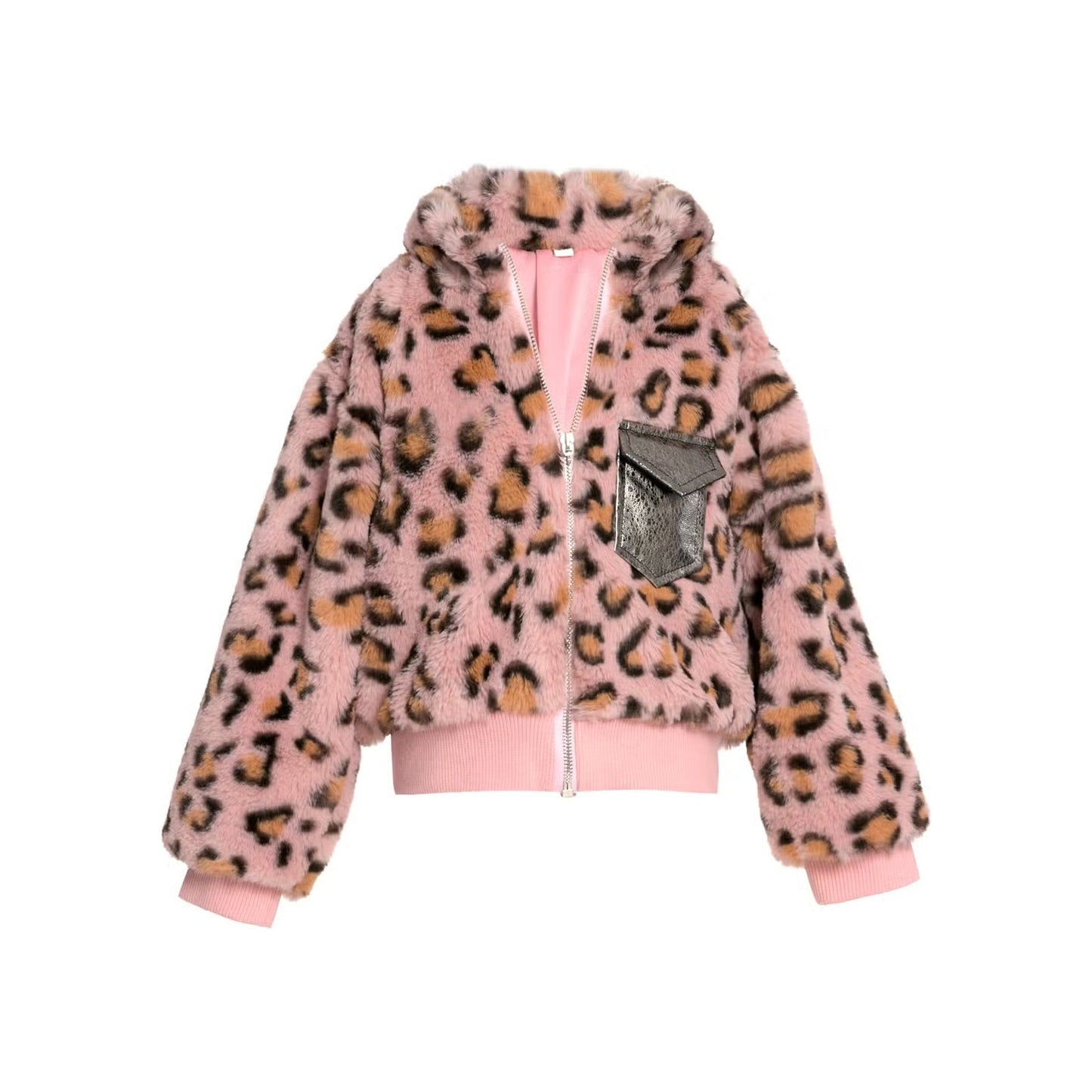Hannah Banana Leopard Bomber Jacket