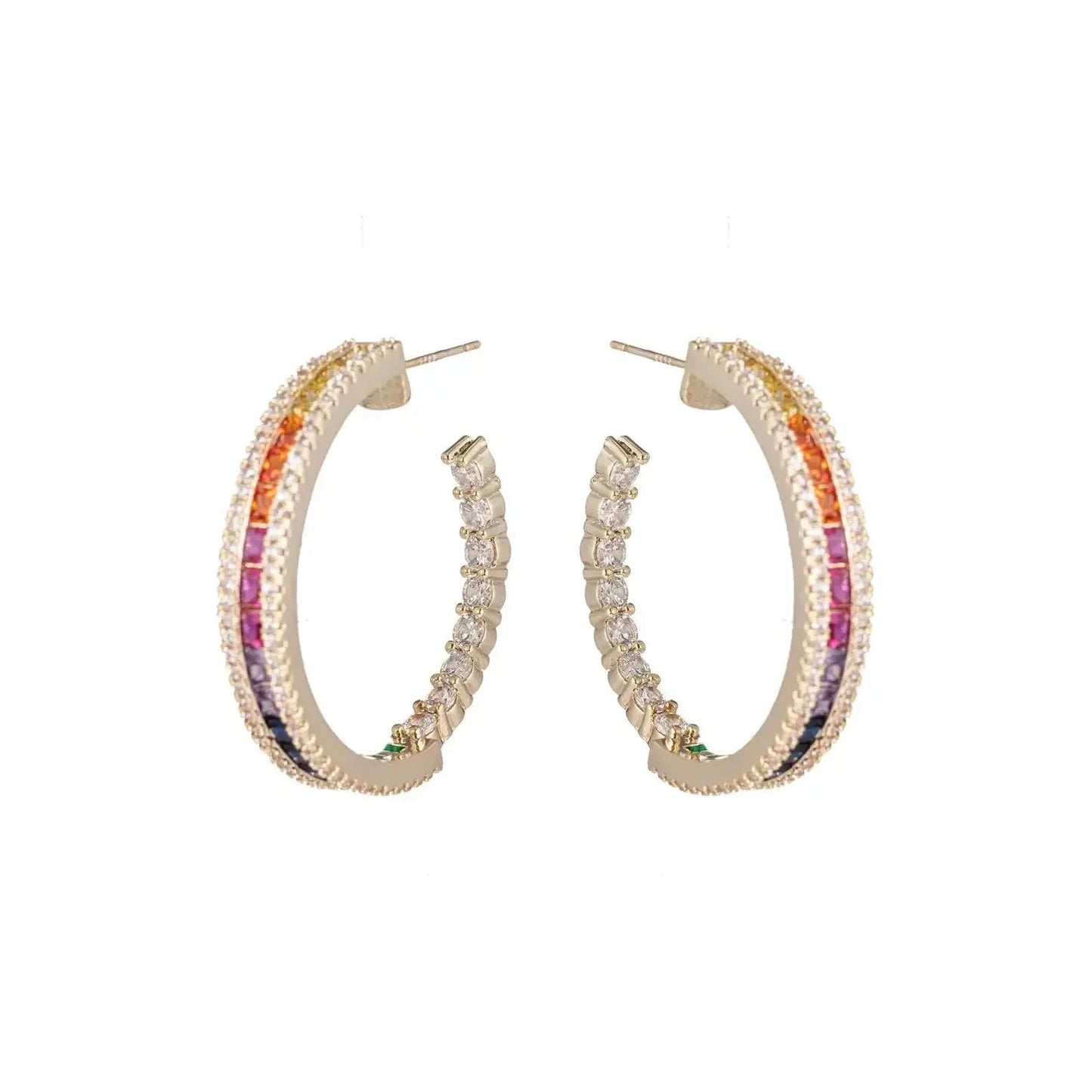 Eye Candy Los Angeles, Sophia Rainbow Hoop Earrings