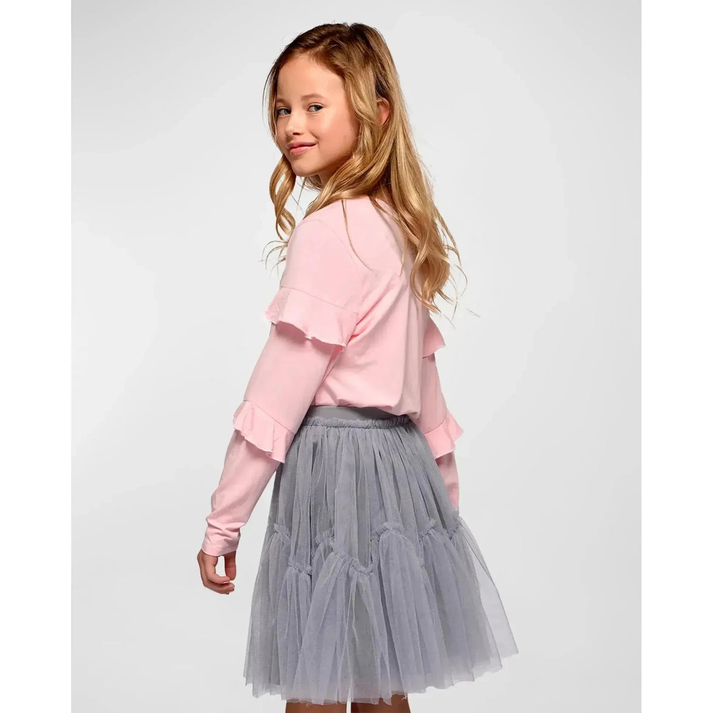Hannah Banana Girl's Tiered Ruffle Tulle Skirt