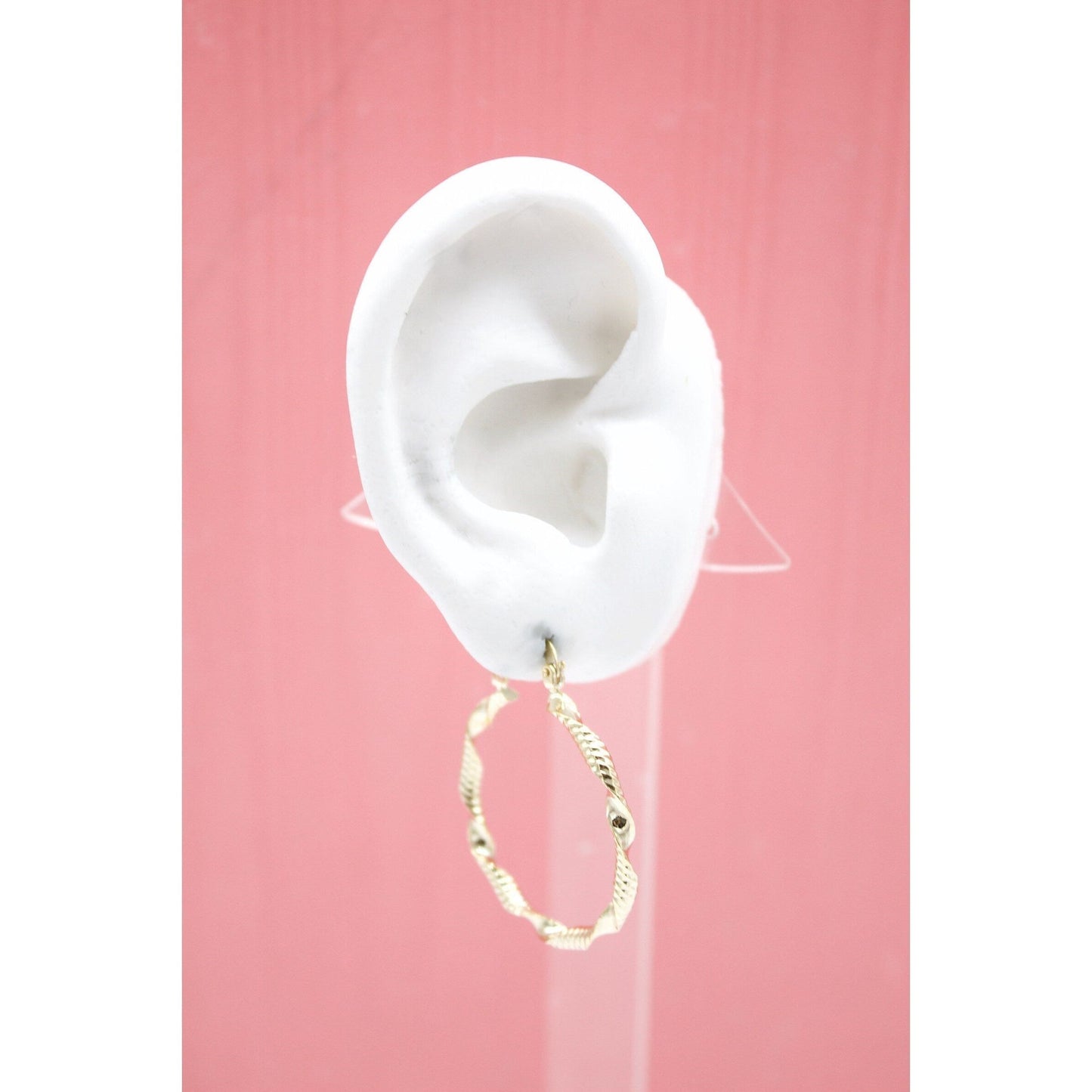 Large Twisted Hoop Earrings
