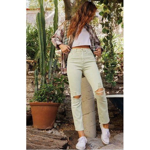 Vervet Sage 90’s Vintage Ankle Straight Jeans