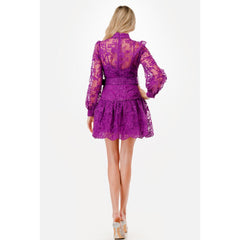 White Smoke Thinking Out Loud Mini Dress - PLUM