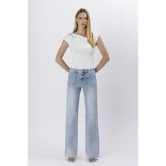 Lavender VERVET High Rise Trouser Hem Flare Jeans
