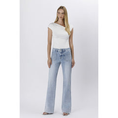 Lavender VERVET High Rise Trouser Hem Flare Jeans