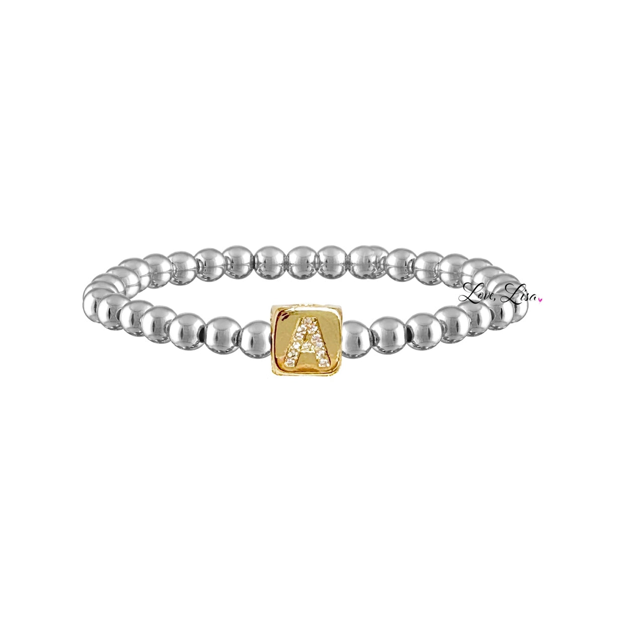 Love Lisa, Amy Initial Star Bracelet Stack Collection