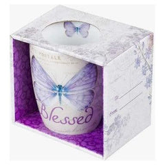 White Smoke Blessed Purple Butterfly Coffee Mug - Jeremiah 17:7