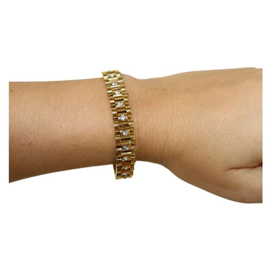 Diamond CZ Watchband Bracelet