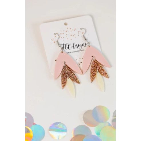 Glitter Pinky'S Earrings