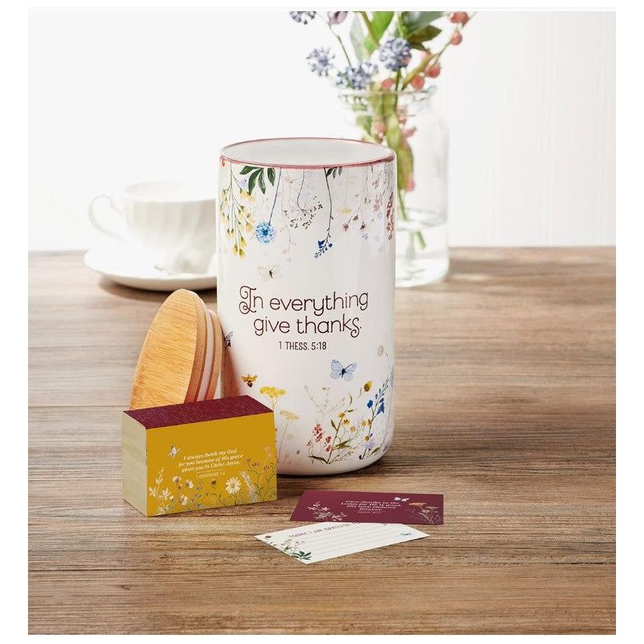 Give Thanks Wildflower Gratitude Jar