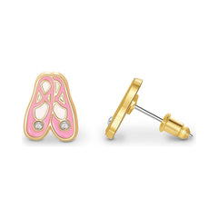 White Smoke Sweet Petite Necklace and Studs Gift Set | Ballet Shoe