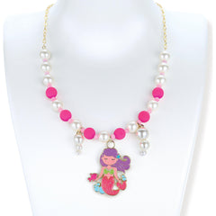 White Smoke Beads and Baubles Mermaid Necklace