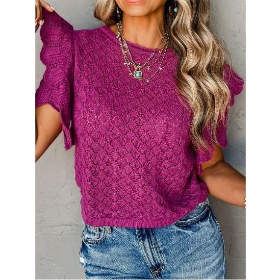 The Franklin Pointelle Knit Top