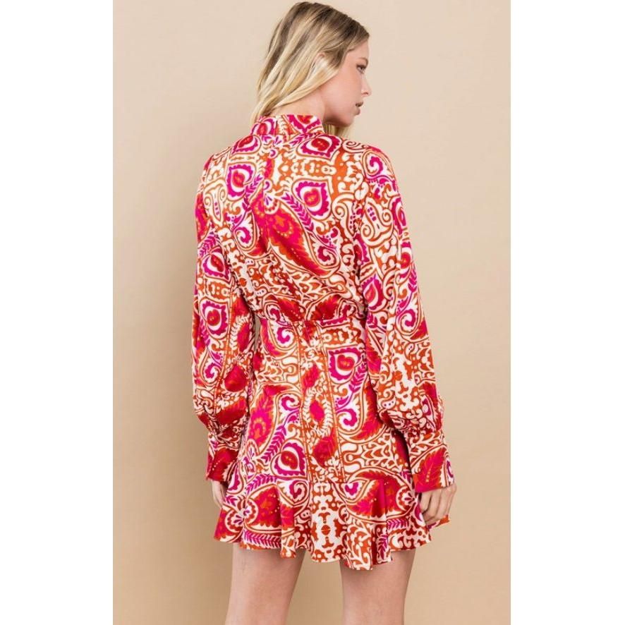 Paisley Long Sleeve Dress