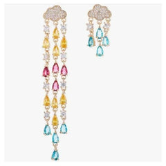White Smoke Rain Earrings