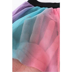 Pale Violet Red Rainbow Girl Tulle Tutu Skirt