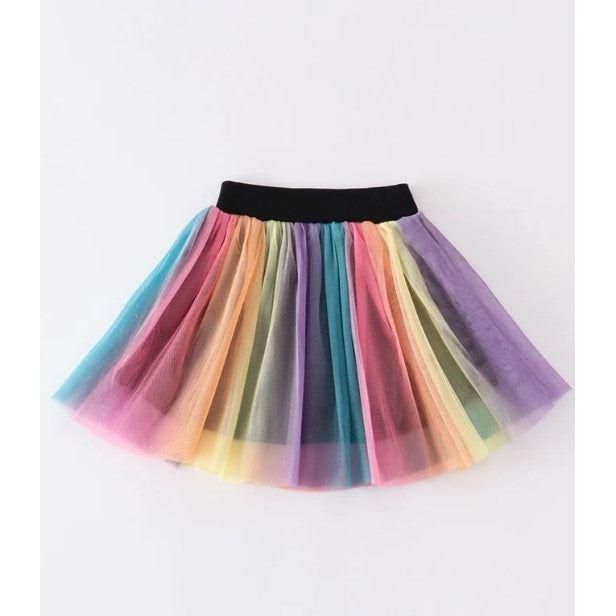 Lavender Rainbow Girl Tulle Tutu Skirt