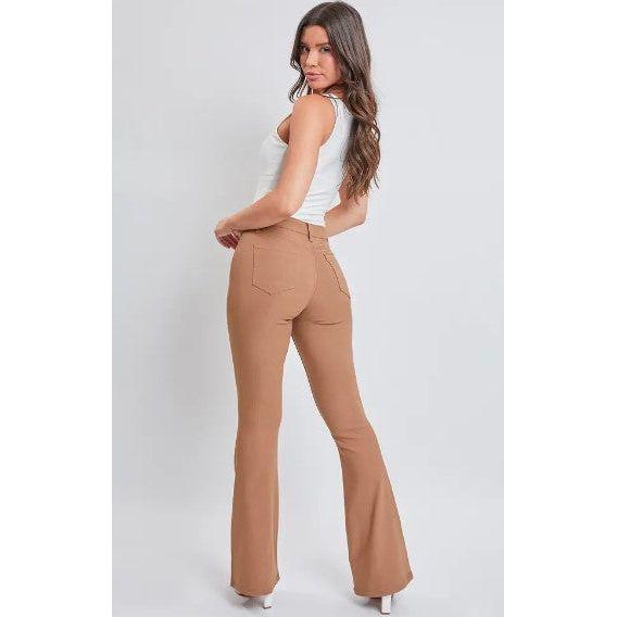 YMI Hyperstretch High Rise Flare Pants, ALMOND